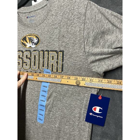 Champion Missouri Tigers T-Shirt Men’s L Gray Short Sleeve Mizzou Mascot NWT - Picture 3 of 9